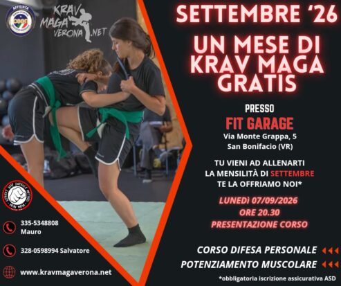 mese grauito di allenamento per chi si iscrive a kravmagaverona.net
