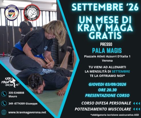 settembre gratis per chi si iscrive a kravmagaverona